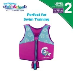 Kids' Printed Swim Vest With Safety Strap -Swimline Store 5665917501608 pinkblue 9a