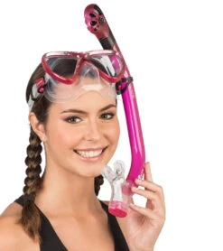 CRESSI Ikarius Mask, Orion Dry Snorkel, And Bonete Pro Fin Set -Swimline Store 5666871476392 pink 7a