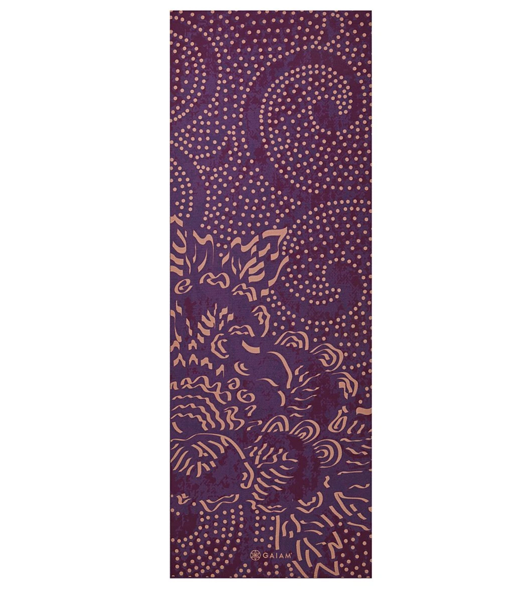 Gaiam Mulberry Cluster Classic Yoga Mat 68" 4mm 1 Gaiam Mulberry Cluster Classic Yoga Mat 68" 4mm