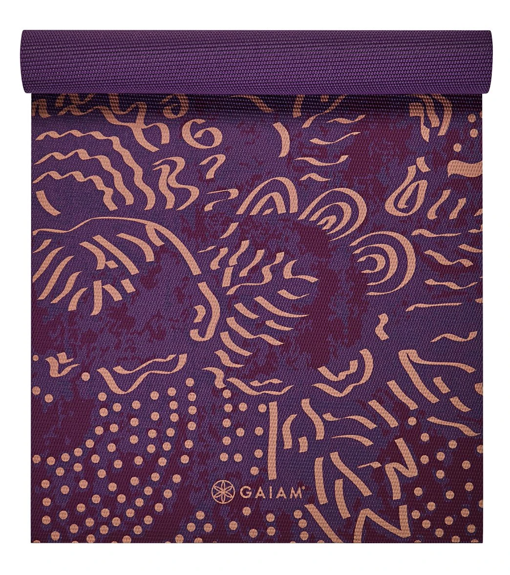 Gaiam Mulberry Cluster Classic Yoga Mat 68" 4mm 3 Gaiam Mulberry Cluster Classic Yoga Mat 68" 4mm - Image 3