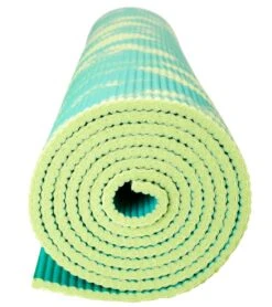 Gaiam Reversible Turquoise Lotus Printed Yoga Mat 68" 6mm Extra Thick -Swimline Store 5668997169320 turquoiselotus 4a