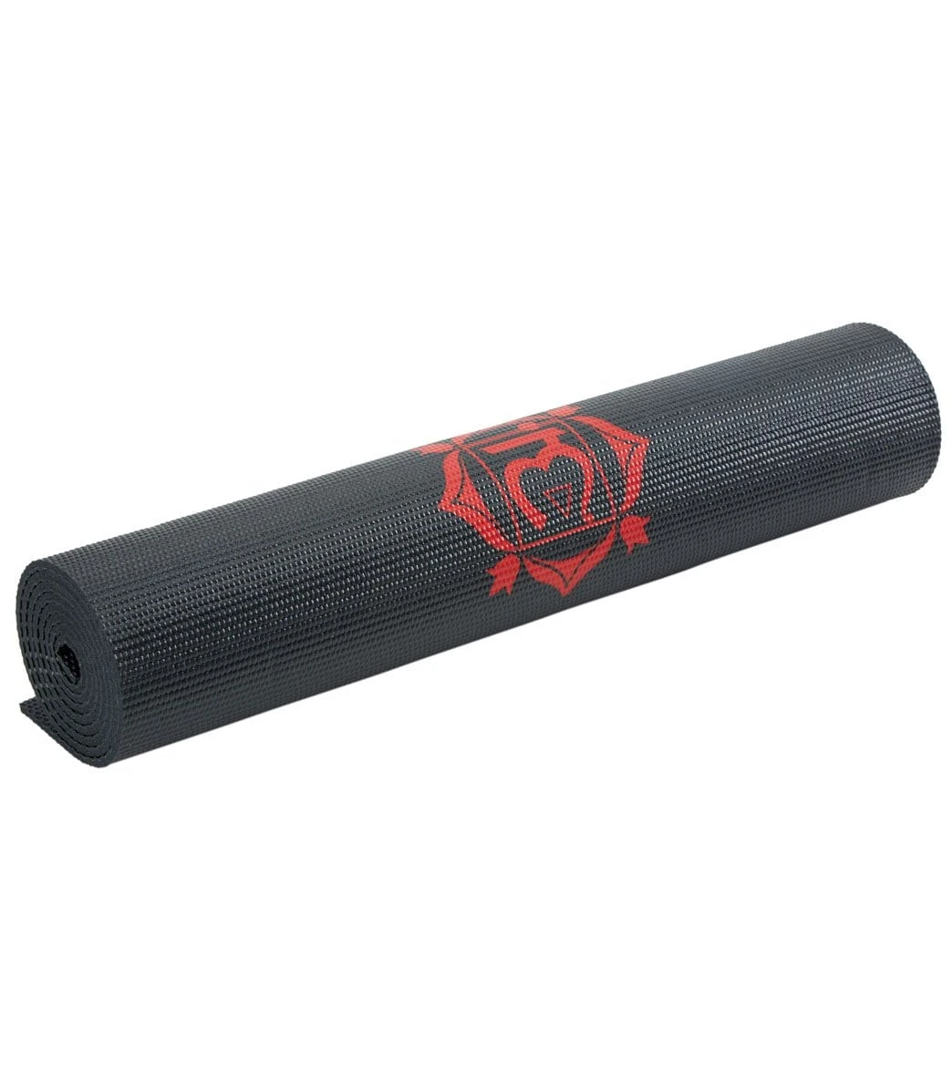 Gaiam Black Chakra Printed Yoga Mat 68" 6mm 4 Gaiam Black Chakra Printed Yoga Mat 68" 6mm - Image 4