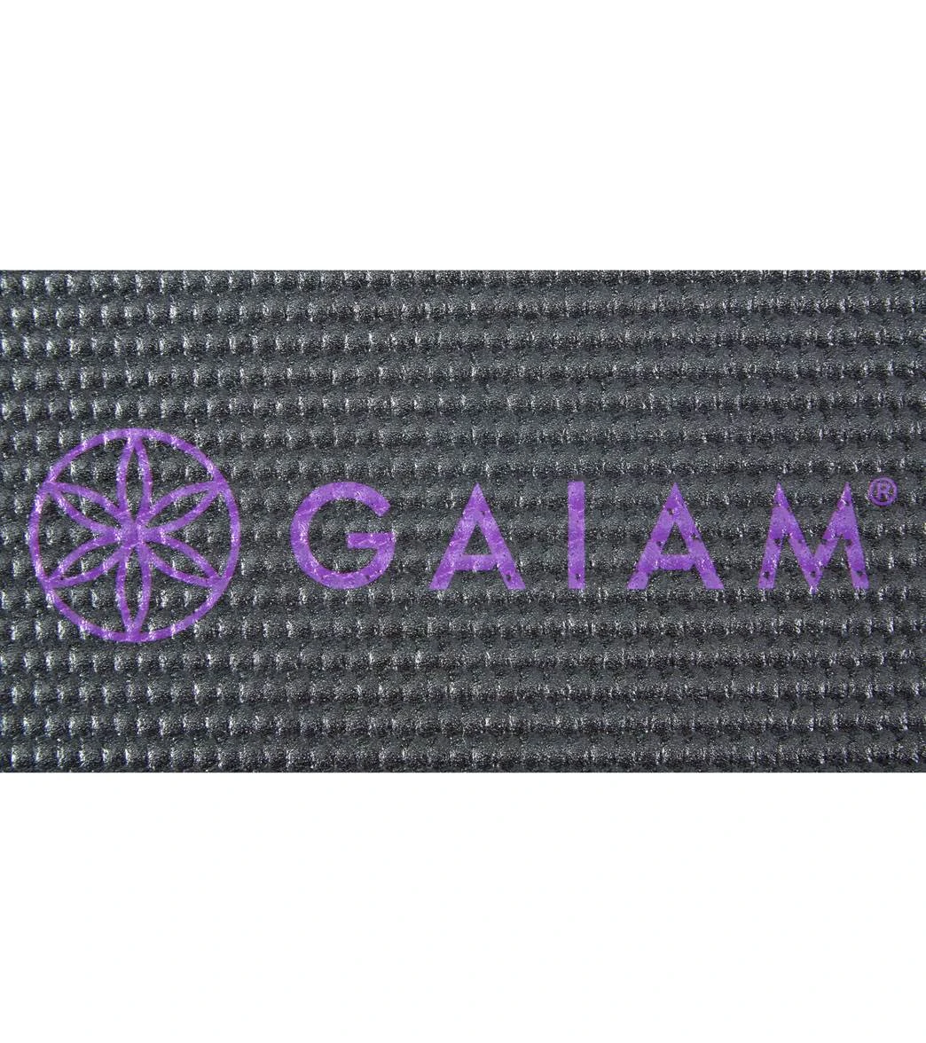 Gaiam Black Chakra Printed Yoga Mat 68" 6mm 5 Gaiam Black Chakra Printed Yoga Mat 68" 6mm - Image 5