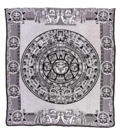 Mayan Calendar Blanket -Swimline Store 5669625200808 blackwhite 5a
