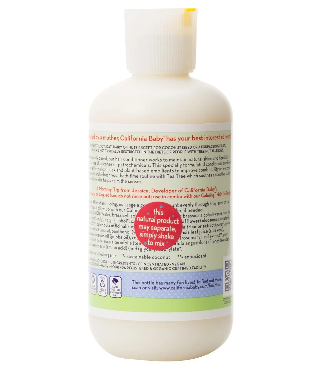California Baby Tea Tree & Lavender Hair Conditoner, 8.5 Oz 2 California Baby Tea Tree & Lavender Hair Conditoner, 8.5 Oz - Image 2
