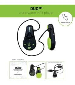 FINIS Duo Underwater Bone Conduction MP3 Player -Swimline Store 5670236455080 blackacidgreen 9a