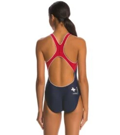 Nike Swim LifeLifeguard Power Back Tank One Piece Swimsuit -Swimline Store 5672065335464 midnightnavy 3a