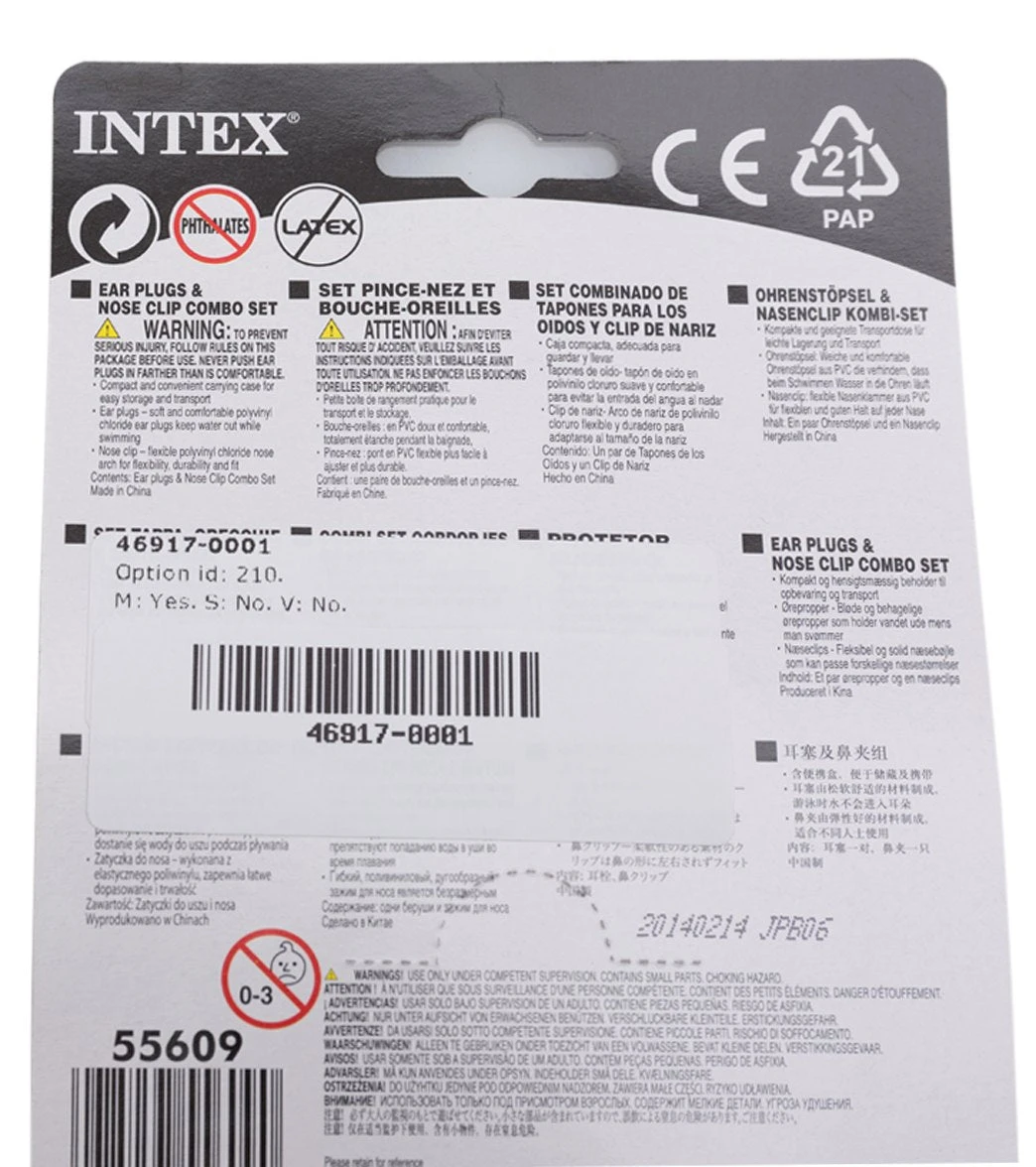 Intex Ear Plugs & Nose Clip Combo Set 3 Intex Ear Plugs & Nose Clip Combo Set - Image 3