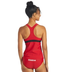 Guard Racerback Solid Tankini Top -Swimline Store 5672538439848 redblackred 3a