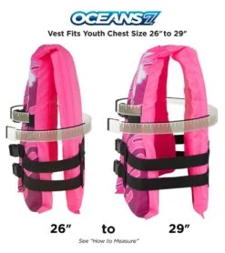 Kids' USCGA 3 Buckle Personal Flotation Device (50-90 Lbs.) -Swimline Store 5677746651304 pink 4a