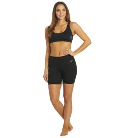 Nike Women's 6" Chlorine Resistant Essential Kick Swim Short -Swimline Store 6100144554152 black 4a