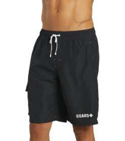 Guard Men's Hybrid Cargo Swim Trunk -Swimline Store 6215349665960 black 5a