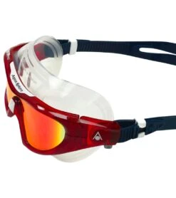 AQUASPHERE Vista Pro Mirrored Lens Mask -Swimline Store 6215487783080 redmirroredlensdarkbluered 3a