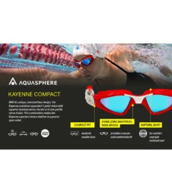 AQUASPHERE Kayenne Compact Fit Polarized Lens Goggle -Swimline Store 6215490240680 brownpolarizedwhitegrey 8a
