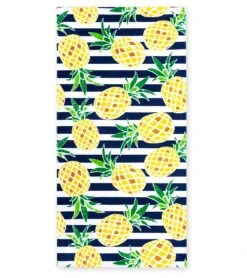 Dohler Pineapple Stripes Beach Towel 30”X 60”