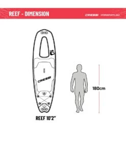 CRESSI Reef Window 10’2’’ Inflatable SUP Set -Swimline Store 6856349974696 bluewhite 7a