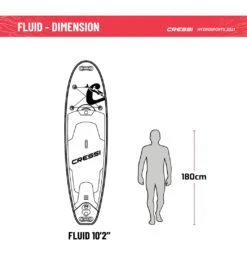 CRESSI Fluid All Round Dc 10'2'' Inflatable SUP Set -Swimline Store 6856351121576 bluewhite 9a