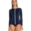 Women's Pool Surf Ryder Long Sleeve Zip Rash Guard
