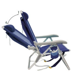 Backpack Beach Chair -Swimline Store 6948603429032 nauticalblue 3a