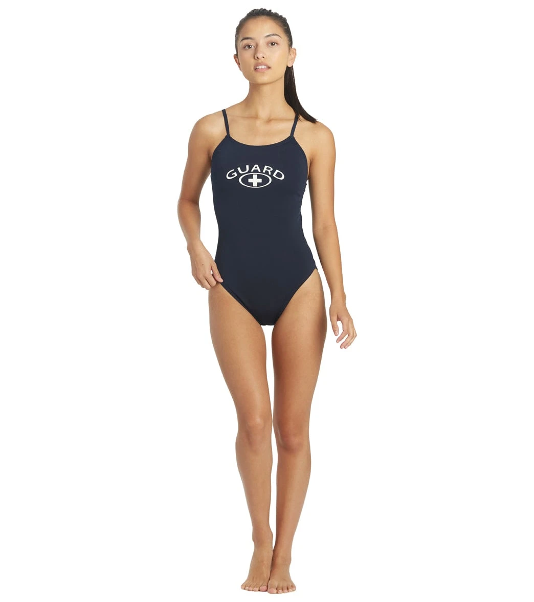 Women's Open V Back Lifeguard One Piece Swimsuit 4 Women's Open V Back Lifeguard One Piece Swimsuit - Image 4