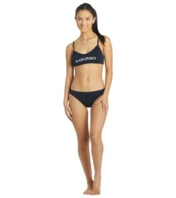 Women's Open V Back Lifeguard Two Piece Swimsuit Set -Swimline Store 6953902473384 navy 4a
