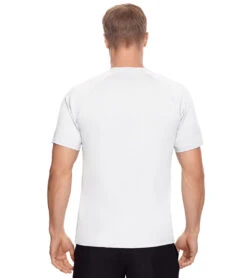 Reebok Men's Solid White Raglan Swim Tee -Swimline Store 7167536365736 grey 3a