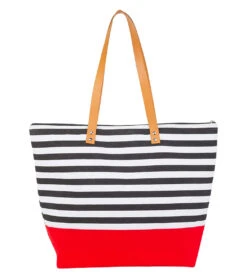 Nautical Striped Shoulder Tote