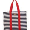 Nautical Striped Square Shoulder Tote
