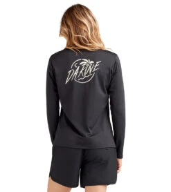 Dakine Women's Mission Crew Long Sleeve UPF 50 Surf Shirt -Swimline Store 7476060717224 black 3a