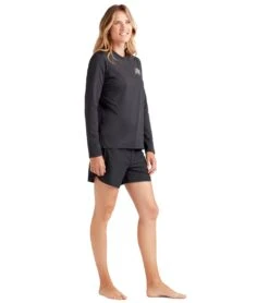 Dakine Women's Mission Crew Long Sleeve UPF 50 Surf Shirt -Swimline Store 7476060717224 black 4a