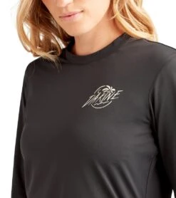Dakine Women's Mission Crew Long Sleeve UPF 50 Surf Shirt -Swimline Store 7476060717224 black 5a